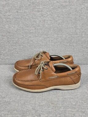 Florsheim Lakeside Moc Toe OX Boat Shoes Saddle Tan Mens Sz 10